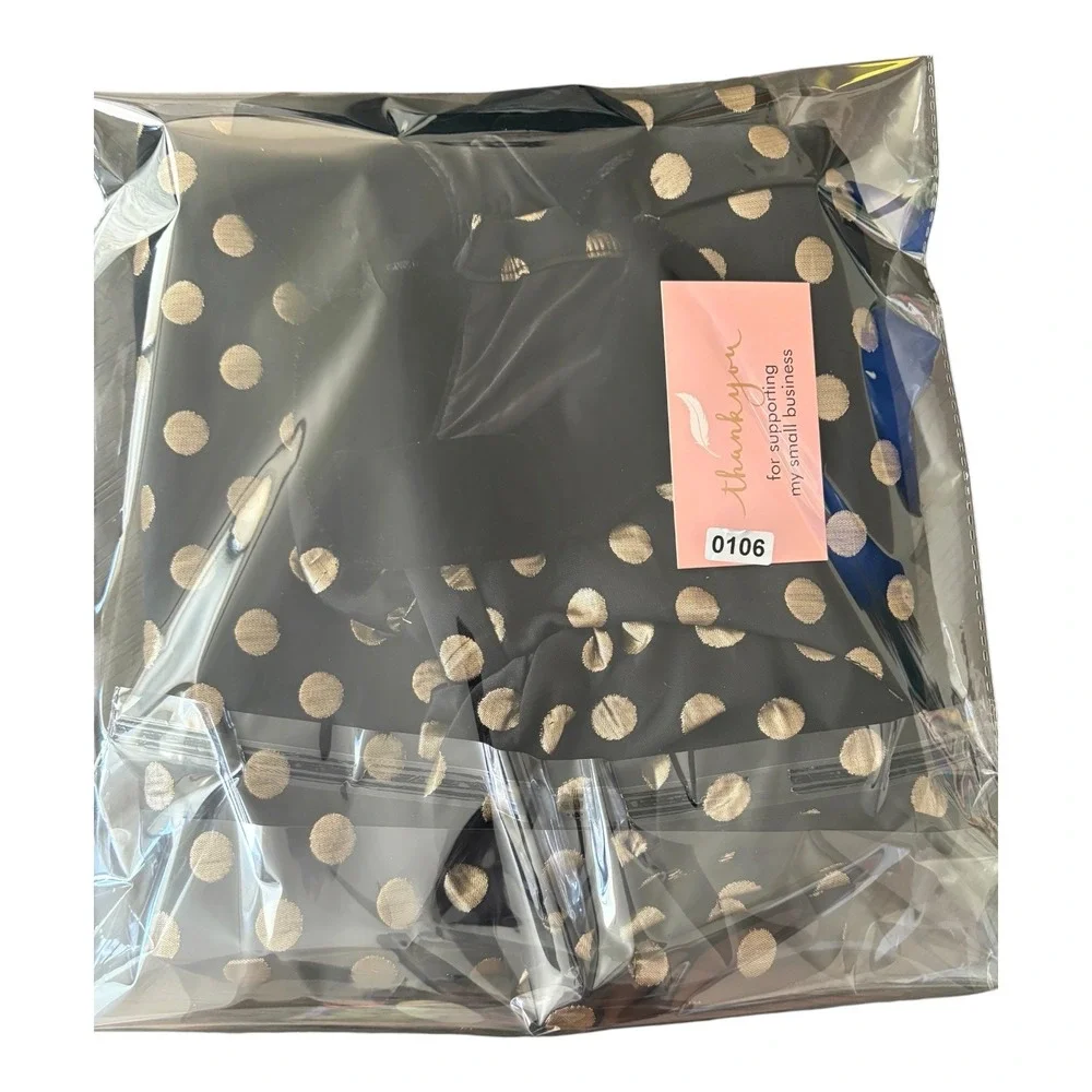 Gymboree Girls Black Gold Polka Dot Holiday‎ Dress Velvet Collar Size 12